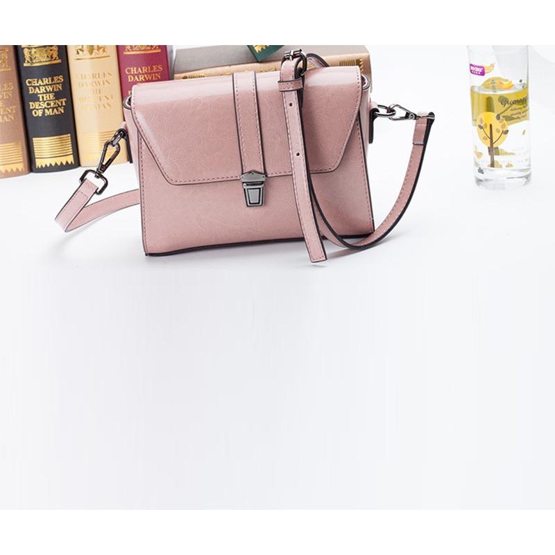 Spring Literary Chinese Style Luggage Leather Goods Solid Color Small Square Foreskin Retro Women's Shoulder Bag