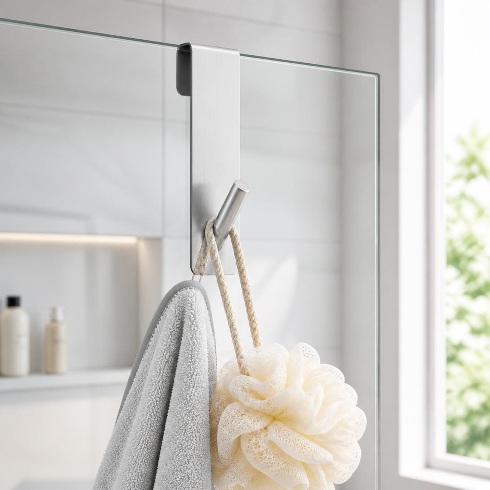 S Shape Shower Towel Rack Over Door Door Hook Rack New Towel Holder Glass Shower Door