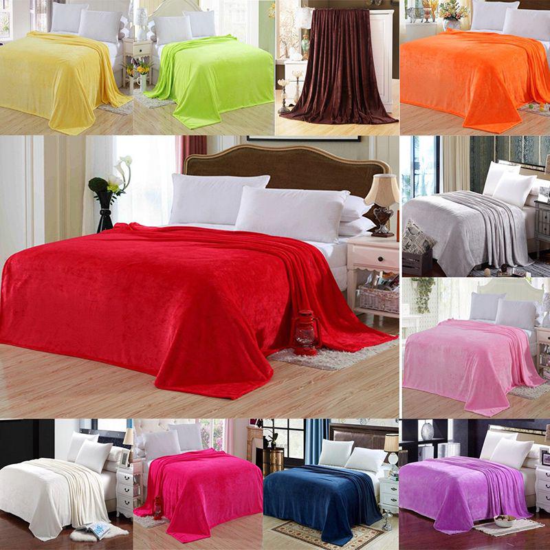 Soft Mink Faux Fur Throw Fleece Warm Large Sofa Bed Blanket Single to King Sizes