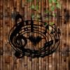 Abstract Tiger Music Notes Metal Wall Art Black Iron Treble Clef Staff Design Indoor Outdoor Decor Gift for Animal Lovers