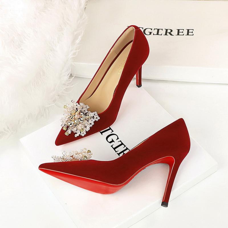 

Nude Patent Leather Pointed Toe Platform High Heels Elegant Bow Decor Stiletto Pumps Comfortable Office Work Party Dress Shoes 34