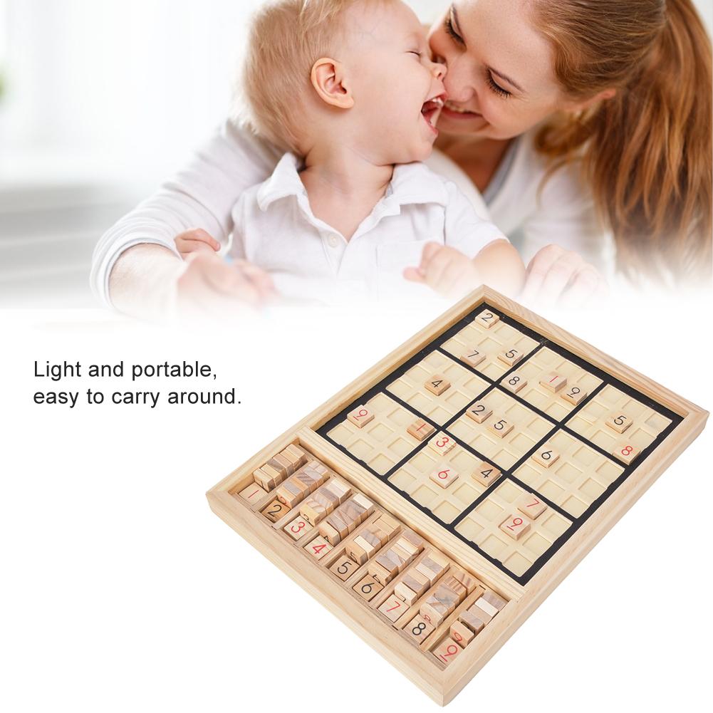 Children Wooden Number Puzzle Toy Board Game Kid Intelligence Logical Development Educational Toy