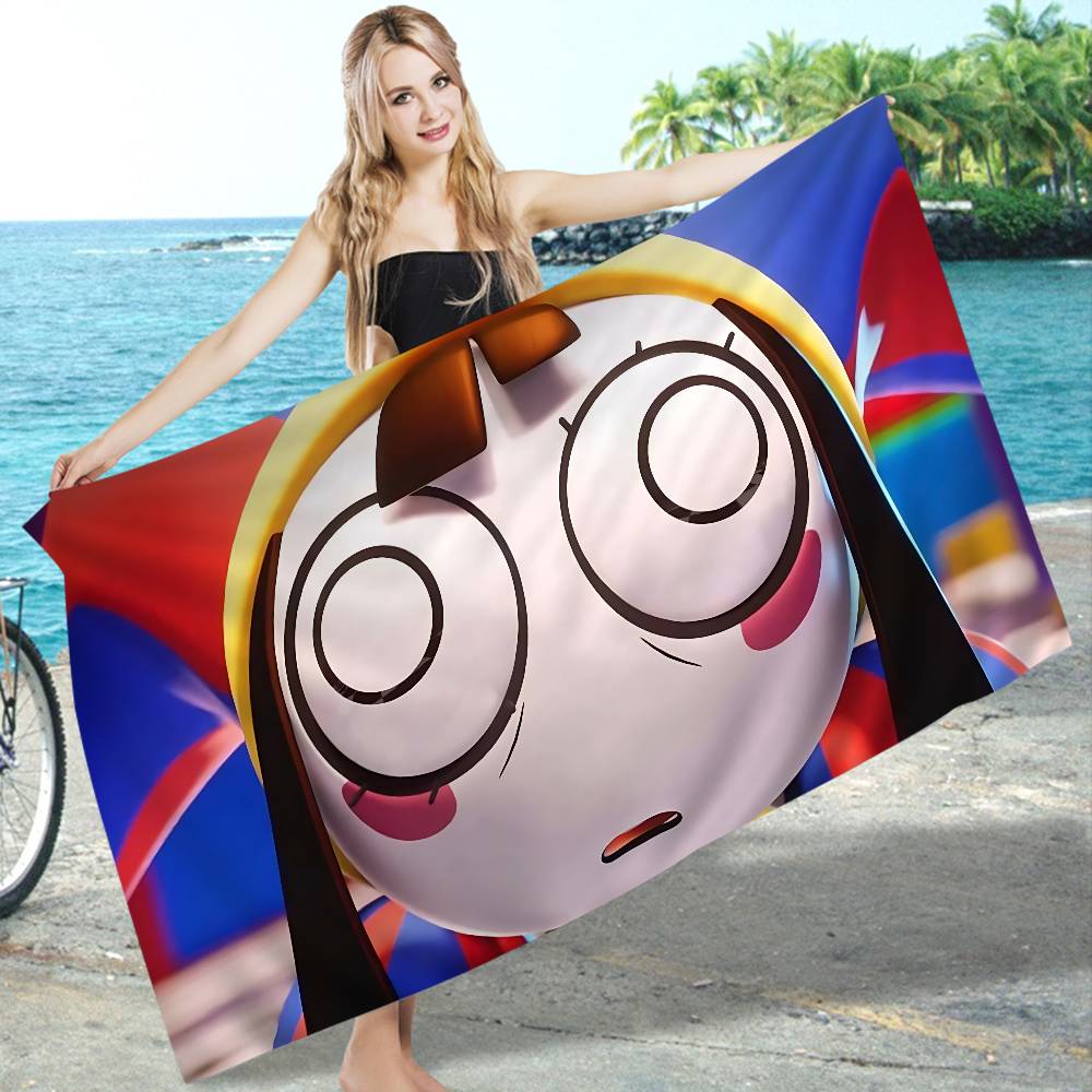 The Amazing Digital Circus Microfiber Blanket Quick Drying Beach Towels Oversized Printing Super Absorbent Pool Towel Blanket