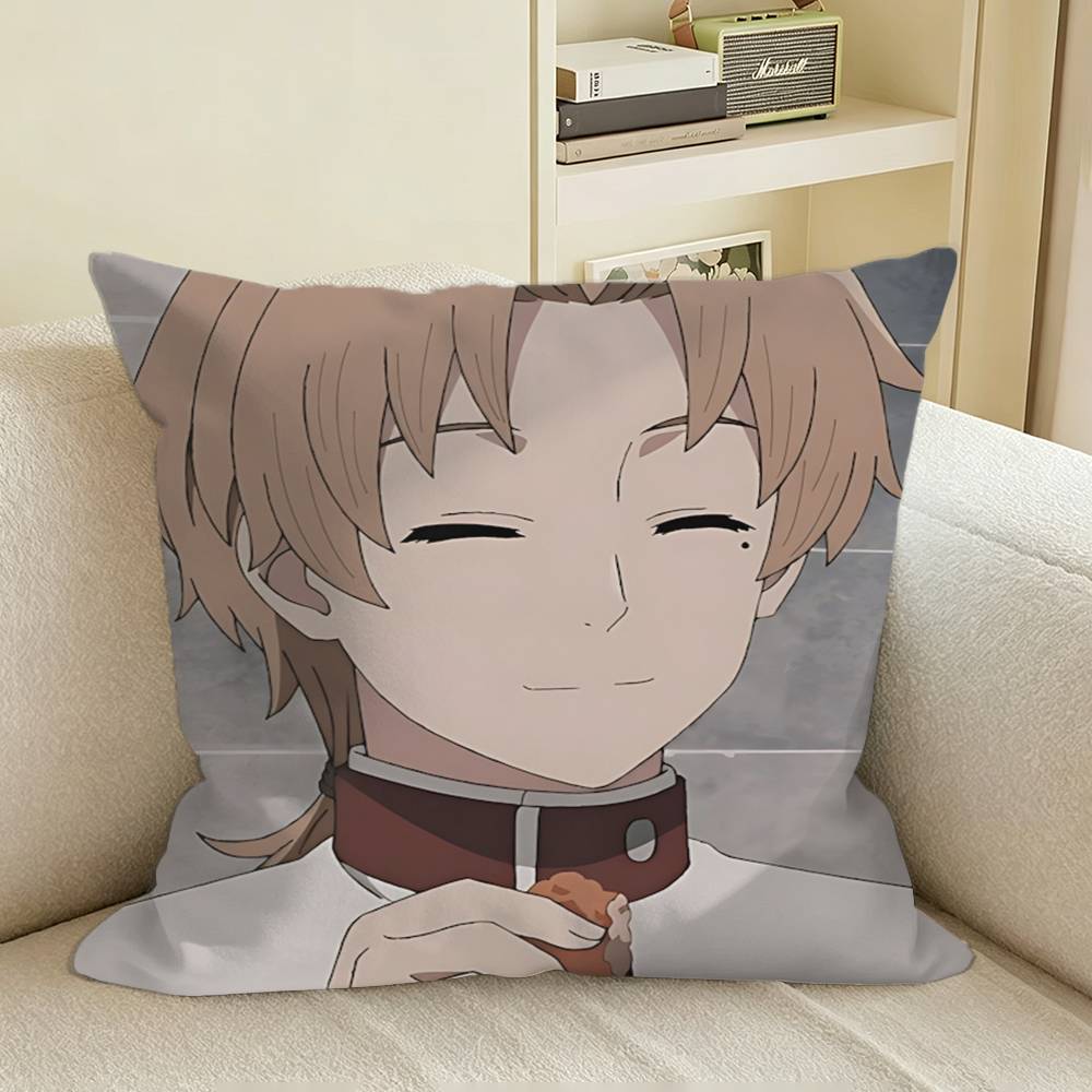 Jobless Reincarnatio Rudeus Greyrat Square Sofa Pillow Cover Solid Color Living Room Home Decor Cushion Case