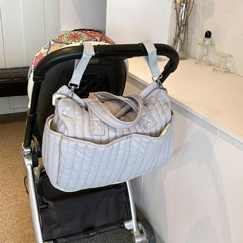 Portable Mom Storage Bag for Strollers Hand Carrying Travel Case Pouch or Hospital Use with Spacious Compartments
