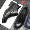 Inner Heightening Leather Shoes Men's 8cm Business Dress Real Cowhide Heightening Big Head Shoes 6cm Groom Wedding Casual Men's Shoes