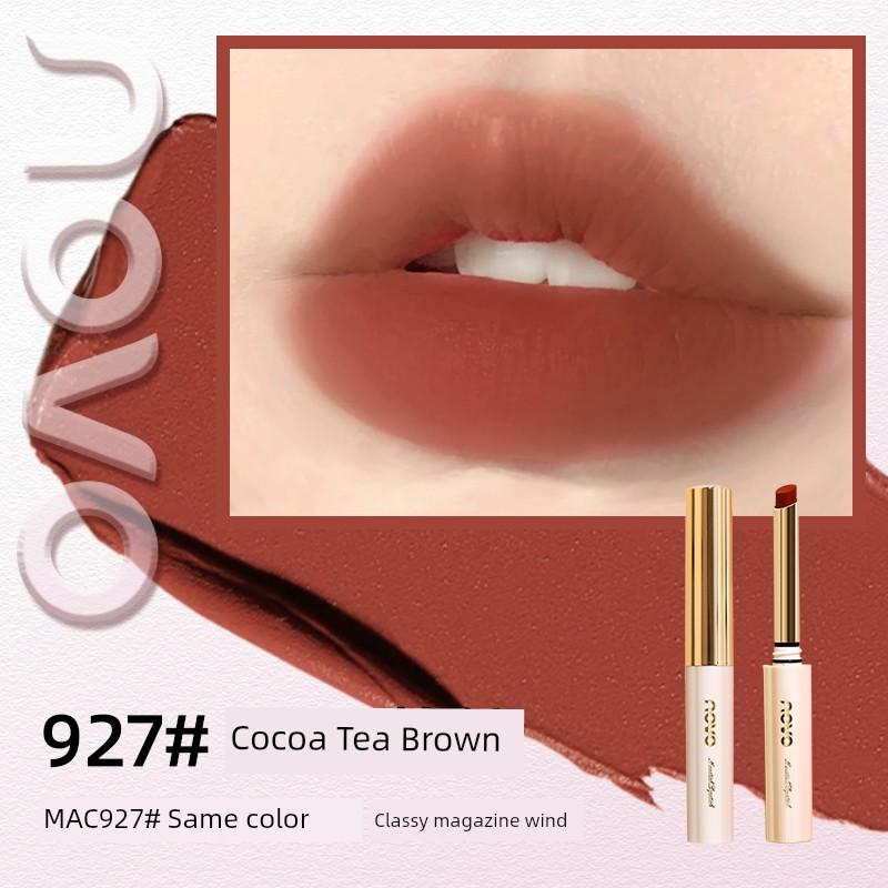 Novo Lipstick Velvet Matte Lip Mud Long-Lasting Color Lip Glaze Waterproof Student-Friendly Natural Look Whitening Affordable