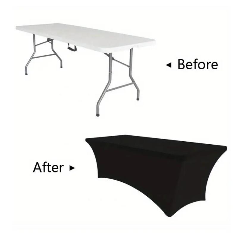 1PC Table Cloth For Hotel Wedding Party Banquet Outdoor  Solid Color Tablecloth  Elastic Washable Wrinkle Resistant