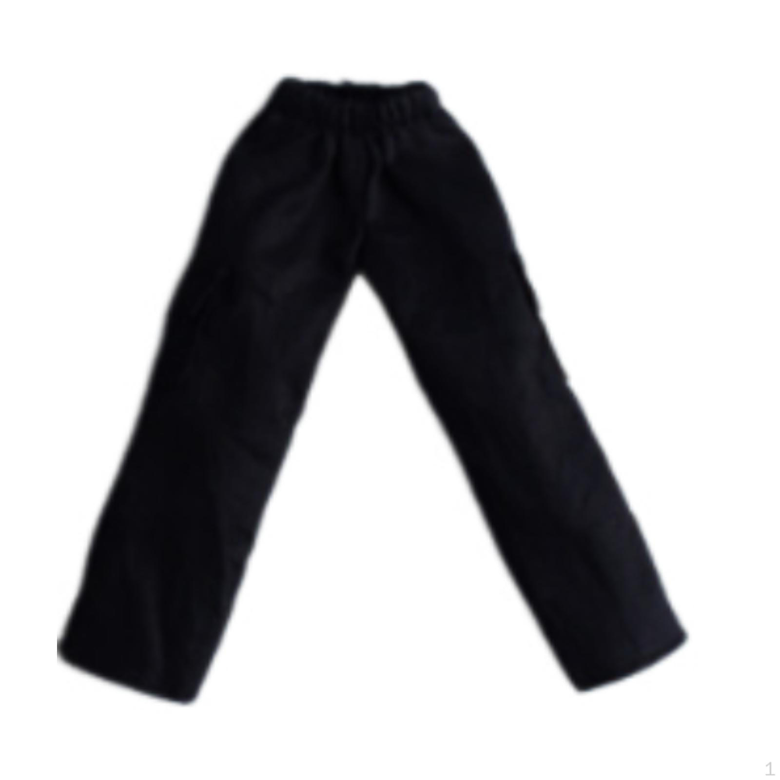 

1/12 Мужская фигурка брюки костюм мужская одежда стильный наряд ручная работа кукла карго миниатюра для чёрный