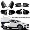 For Hyundai Santa Fe Car Rearview Side Mirror Cover Wing Cap Exterior Door Trim Adhesive Sticker