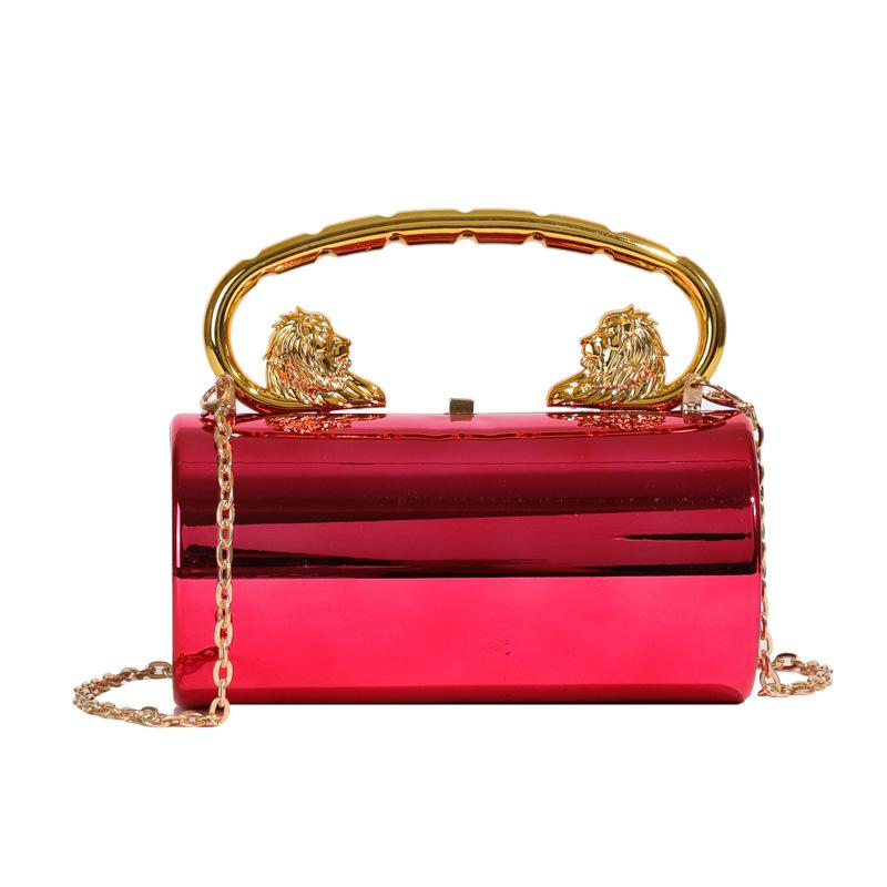 Acrylic bag women's 2025 new European and American candy color portable ins fashion niche versatile chain cylinder bag