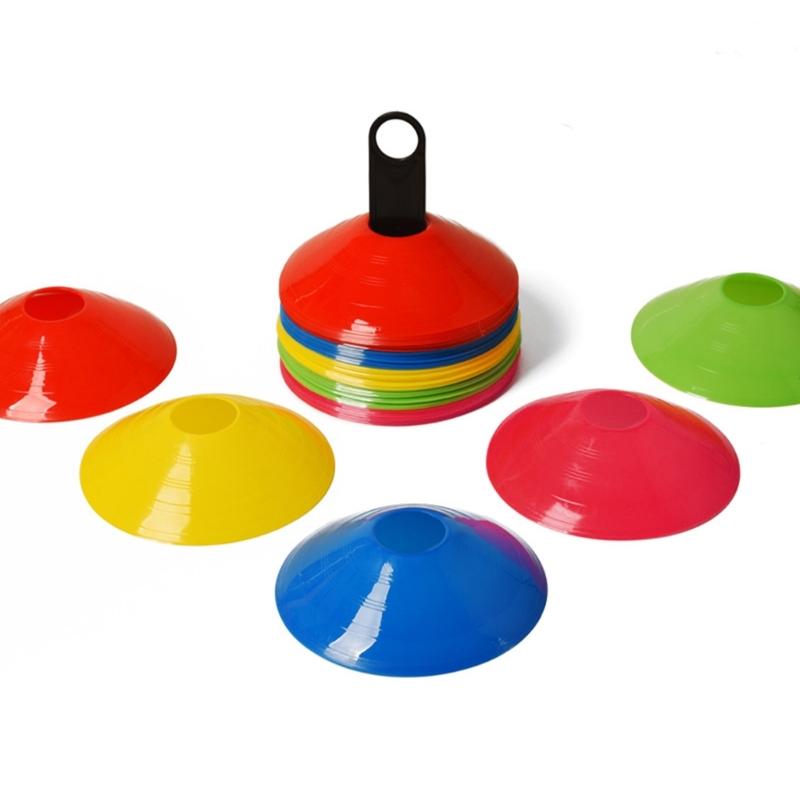 20Pcs Soccer Disc Cones Thick Disc Cones Agility Soccer Cones with Bracket