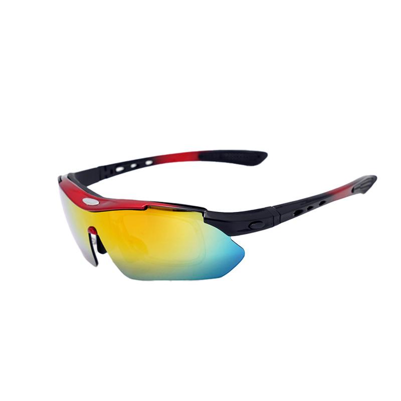Outdoor sports cycling goggles, polarized, UV-protective sunglasses, and myopia glasses with interchangeable lenses – a complete set