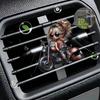 2D Flat Motorcycle Girl Car Vent Clip Decorative Diffuser (fragrance Not Included), Car Interior Decoration, Aromatherapy Clip,ideal for Holiday Gifts