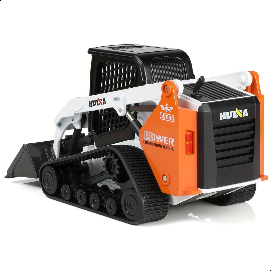 1:50 Scale Die-Cast Metal Engineering Vehicle Model Forklift with Orange Accents Holiday Gifts For Kids