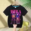 KPop Demon Hunters Rumi Zoey Mira 2025 Neck Cartoon Boys Tee Kids Girls T-shirt Print Fashion Casual Tops Casual Girl Clothes