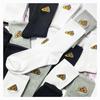 Japanese Version Of Trendy Brand Cartoon Pizza Burger Embroidered Socks Retro Outer Wear Sports Mid-Tube Cotton Socks