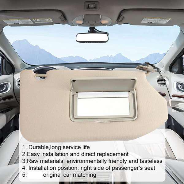 Right Sun Visor with Vanity Mirror for Nissan Infiniti QX60 JX35 (96400-9PB0A)