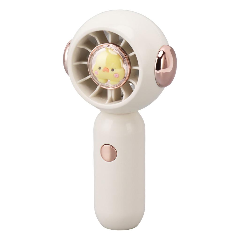 Handheld Portable Fan USB Charging Animal Cartoon Pattern Low Noise Adjustable Hand Fan for Outdoor Travel