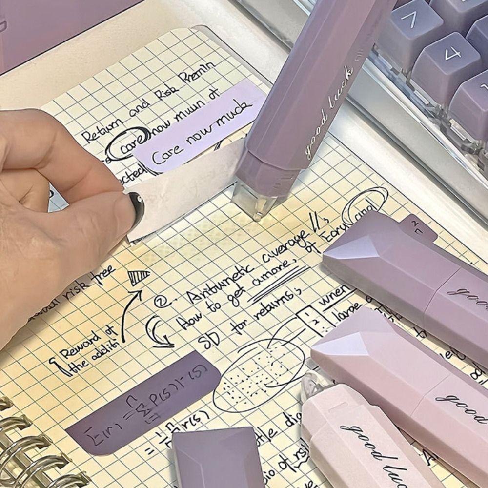 4PCS Gradient Color Dot Glue Tape Erasable Glue Tape Pen New Rolling Glue Tape  School Office