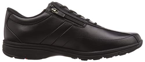 ASAHI Medical Walk MF Men's Leather Walking Shoes with Zipper, Black, Size 26 Cm, 4E