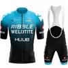 Heren Fietsshirt Set Korte Mouw Sneldrogend Fietskleding Gebruik voor Wielrennen op de Weg en in de Bergen
