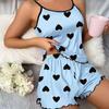 Hot Sale European and American Summer Women's Pajamas Two-piece Set Sexy Casual Suspender Vest Shorts Loungewear