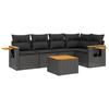 VidaXL Salon de Jardin avec Coussins 6 pcs, Canapés de Terrasse, Ensemble de Meubles de Patio, Mobilier d'Extérieur, Noir 3226790