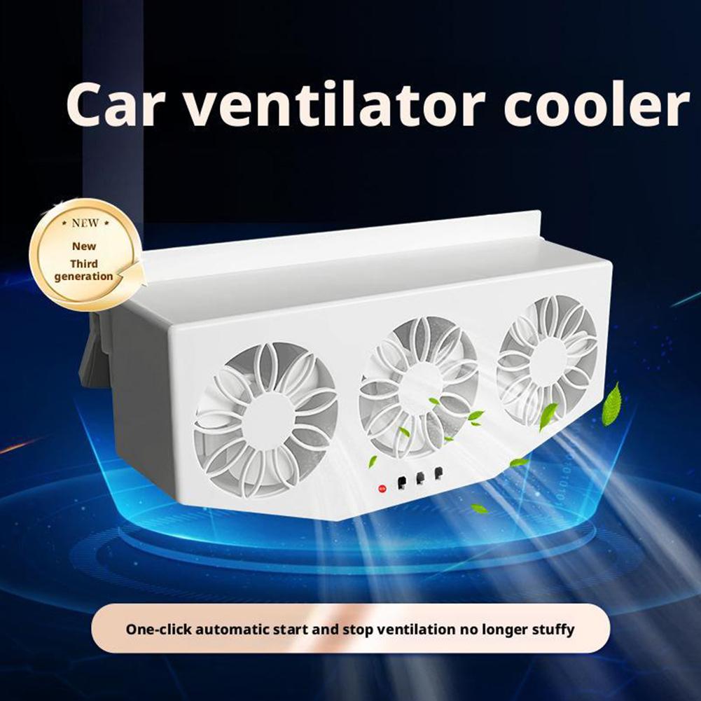 Car Solar Powered Charging Exhaust Fan USB Charging Window Ventilator Air Circulation Cooler Car Inside Summer