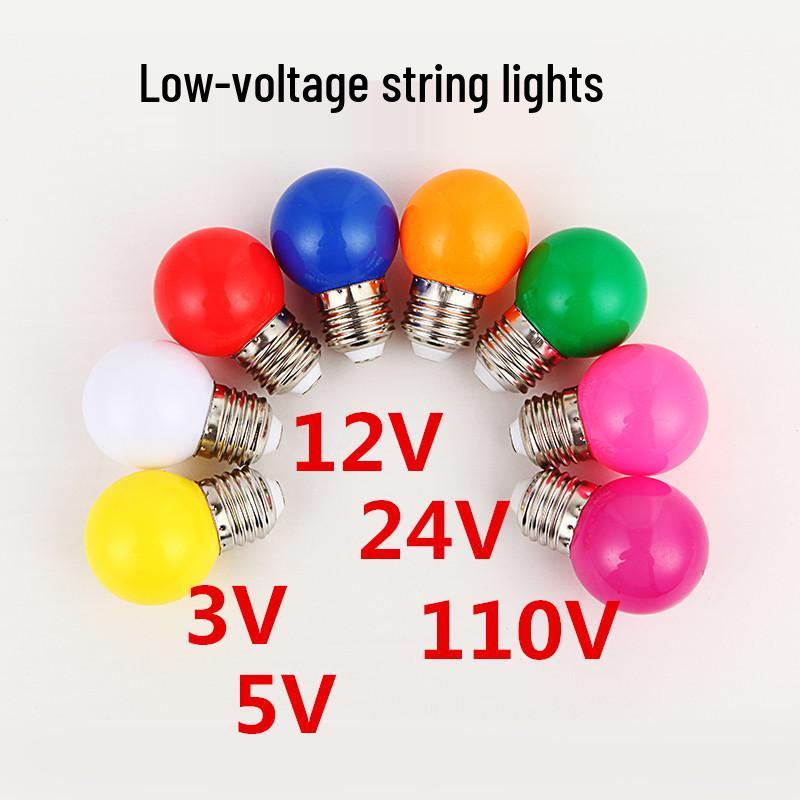 Low-Voltage LED Colored Bulbs for Festivals - G45 Solar Firefly Lights (3V, 5V, 12V, 24V, 110V)