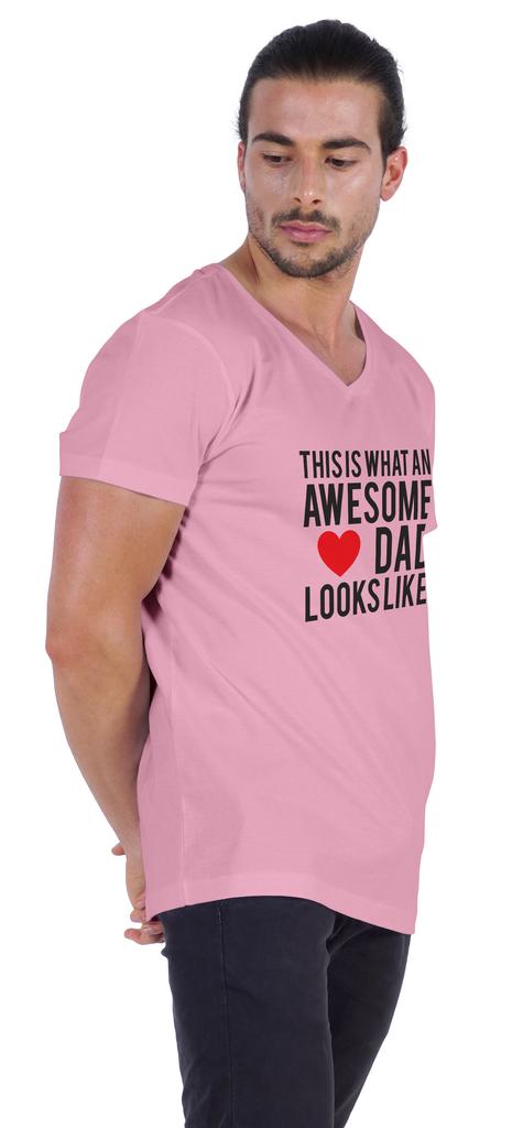 Inkmeso   This Is What An Awesome Dad Looks Like   Quotes Tshirt For Men Cotton Jersey Novelty Humor Tee