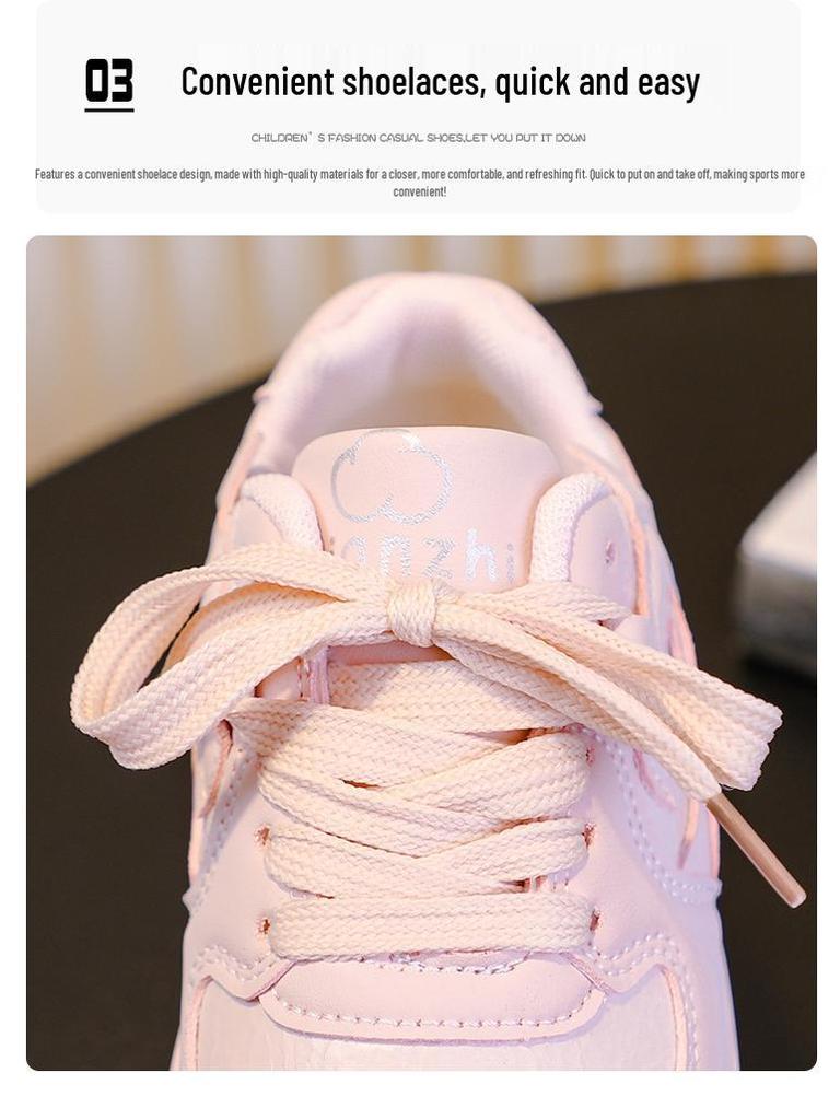 Niche 2025 Trendy Women's Thick-Soled White Skate Shoes - Versatile Casual for Spring & Autumn