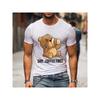 Men's Coffee Bear T-Shirt - SHH... Coffee First Slogan & Anime-Inspired Kawaii Teddy Bear Print, Casual Short Sleeve Round Neck Tee for Coffee Lovers