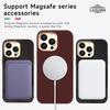 Echtes Leder Handyhülle für Magsafe Hülle für iPhone 14 13 Pro Max 14 Plus Litschi-Muster Kabelloses Laden Magnetische Rückseite