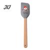 Heat Resistant Kitchen Gadgets Silicone Spatula with Wooden Handle, Christmas Tree/Snowman/Santa Claus/Elk Pattern Hanging Hole Decor, Non-stick