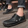 Fashion Handmade Leather Men Shoes Casual Slip on Loafers Breathable Leather Shoes Mens Flats Hot Sale Moccasins Tooling Shoes Plus Size