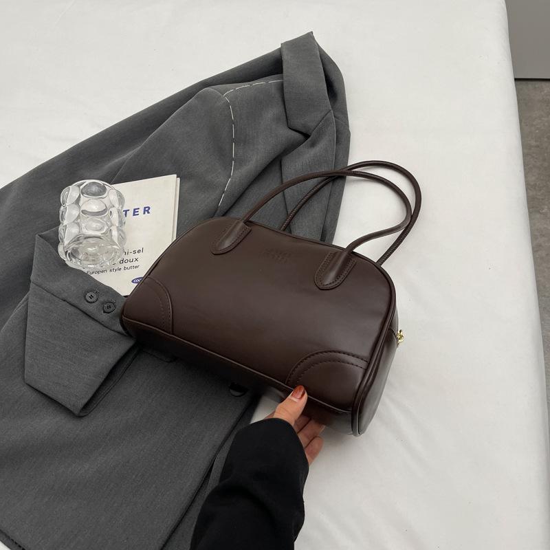 Premium Portable Bowling Textured Bag New Women's Bag Versatile Shoulder Underarm Bag Handbag