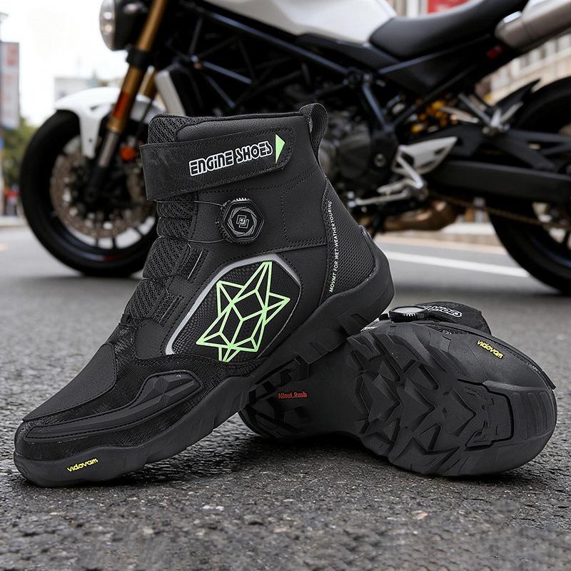 Stivali Impermeabili Antiscivolo da Moto da Uomo per Corse e Turismo