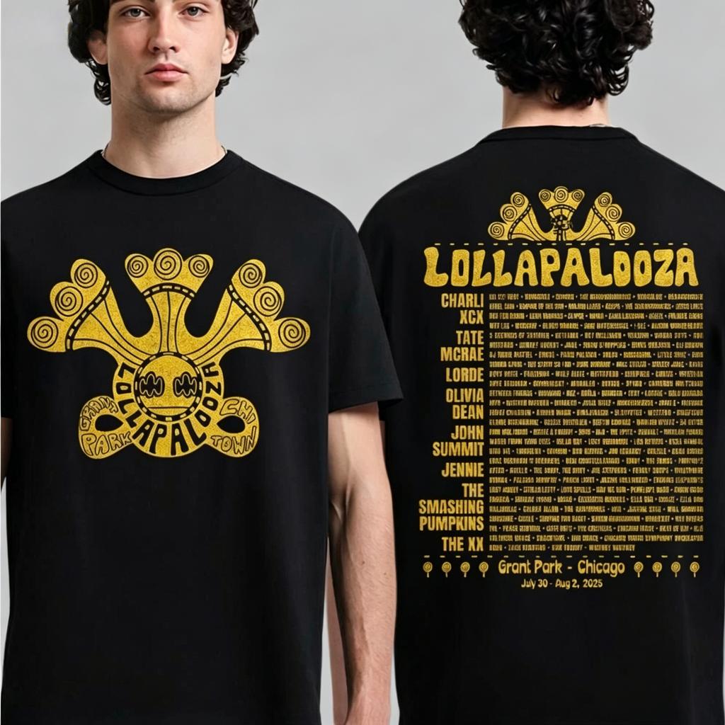 Lollapalooza Chicago 2026 Grant Park July 30 To August 2 2026 Tshirt Unisexunisex Fashion Unisexs Tshirts Streetwear Hip Hop Tees