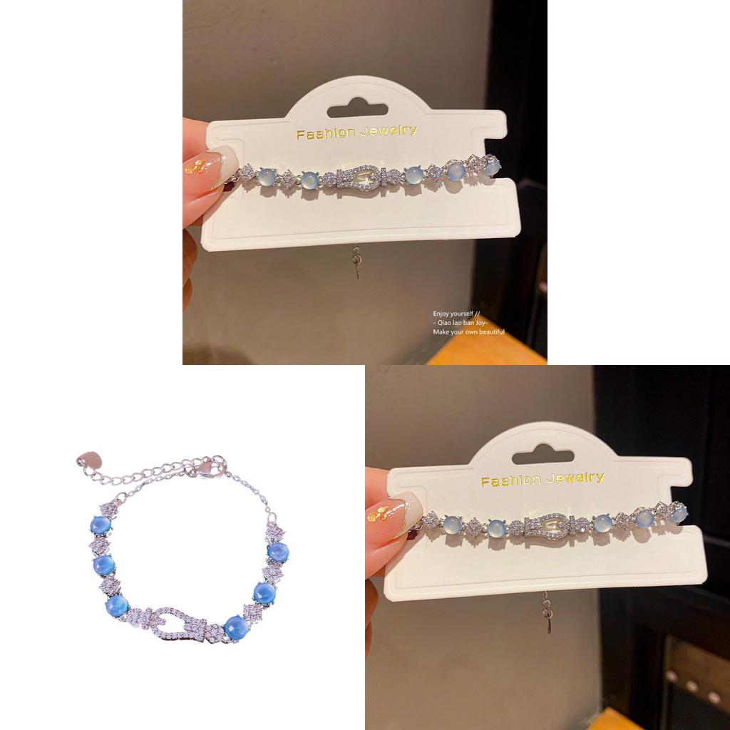 Geometrisches Zirkon Silberarmband für Damen Handgefertigt Eleganter Modeschmuck Geschenk für Sommer 2025