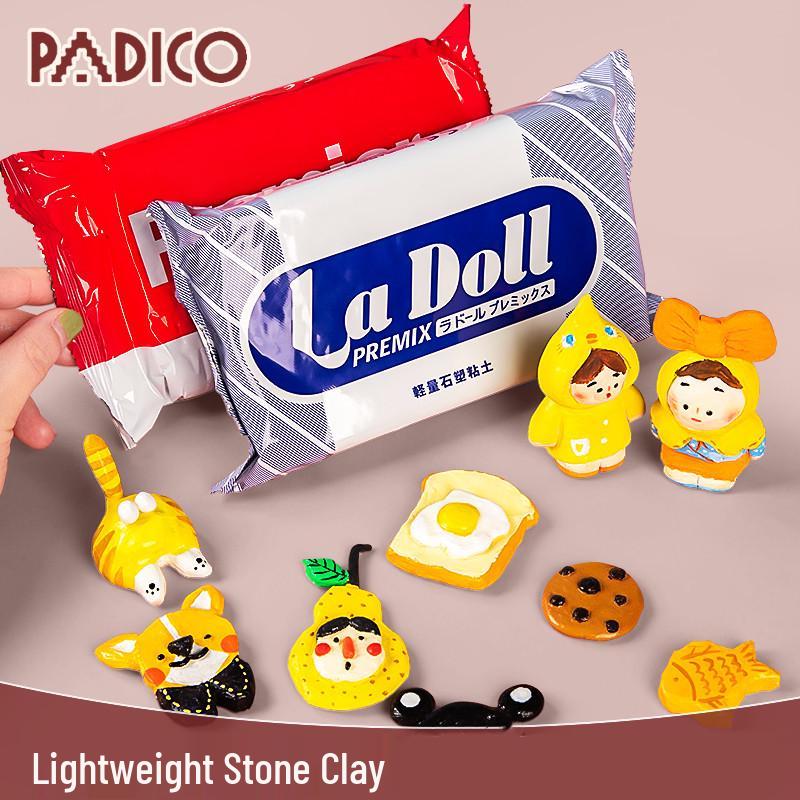 Ladoll White Air-Dry Clay Kit 500g - No-Bake DIY Stone Clay for Figures