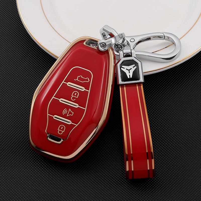 Soft TPU Car Key Case Cover Shell Fob for Chery Jetour X70 X90 X95 Plus 2020 2026 2026 Remote Holder Keychain Accessories