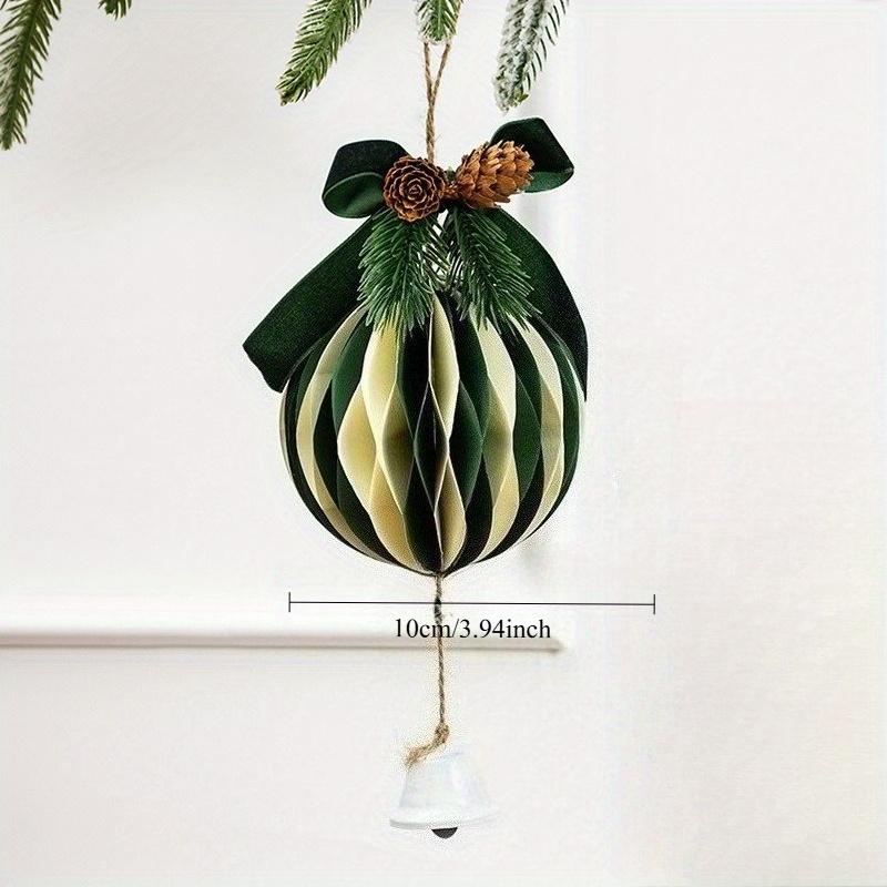 1Pc Christmas Honeycomb Bell Pendant Crafts Christmas Tree Decoration, Suitable for Outdoor Courtyard Festival Ceremony Decoration
