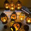 Halloween Pumpkin Lantern Decorative Handheld Lamp Kids Party Fright Night Decoration