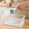 Compartment Refrigerator Storage Box with Lid Home Fridge Fresh-keeping Box