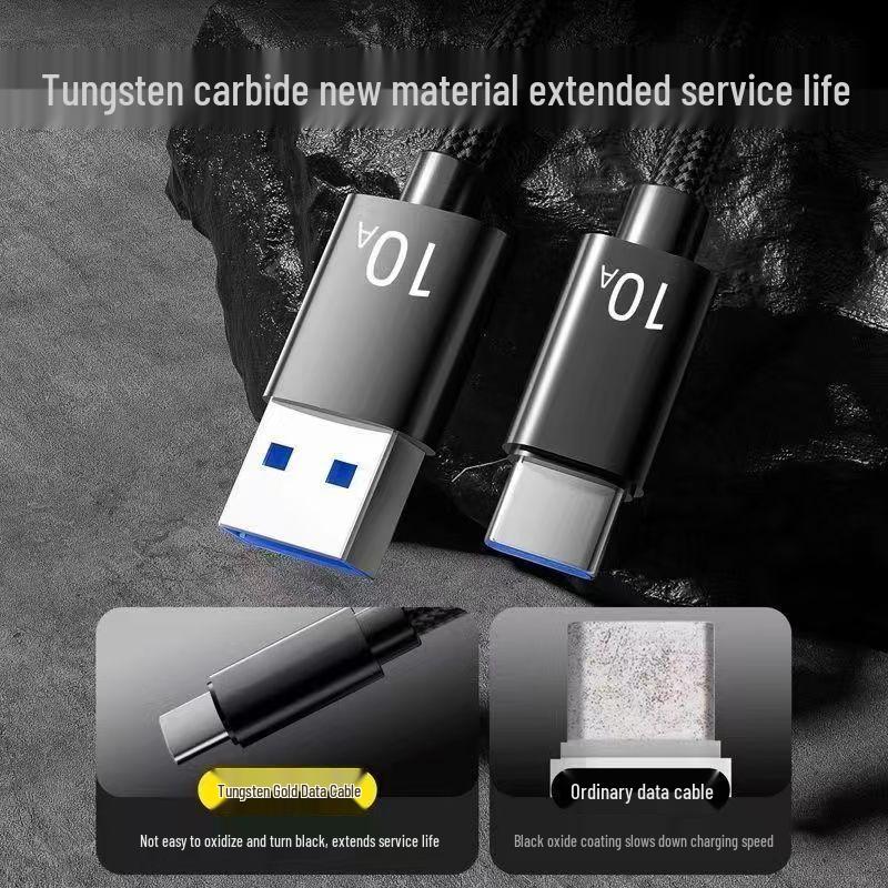 120W Super Fast Charge Type-C Braided Data Cable for Huawei Honor 10A