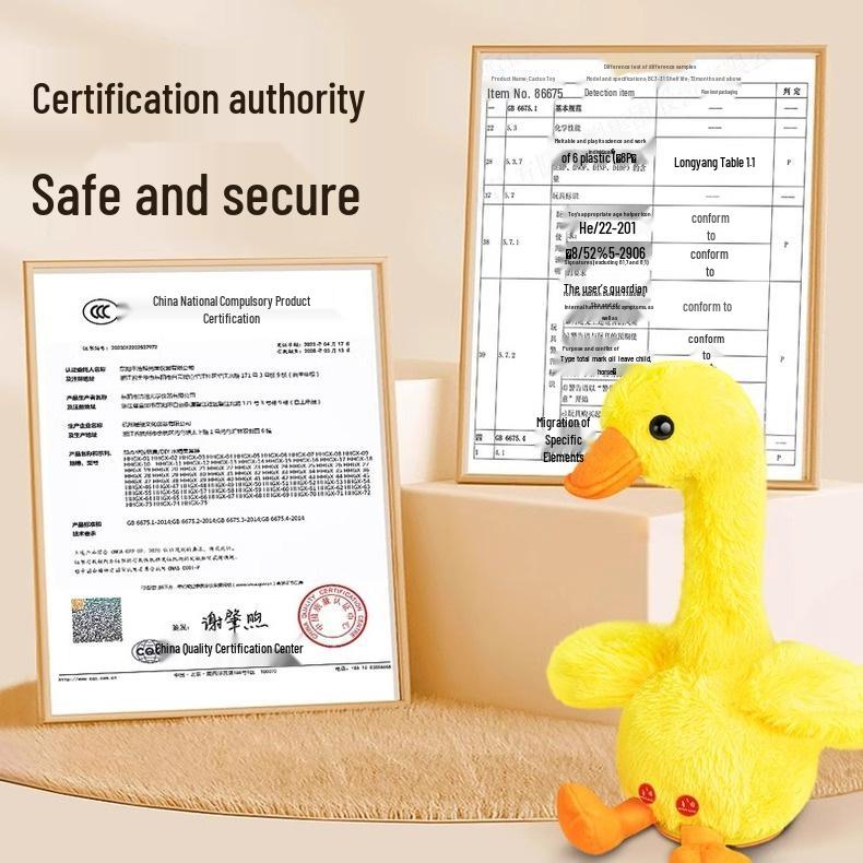 Tanzendes & Sprechendes kleines gelbes Enten-Stofftier für den Valentinstag des Babys