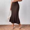 2024 High Waist Knitted Jacquard Fishtail Long Skirt
