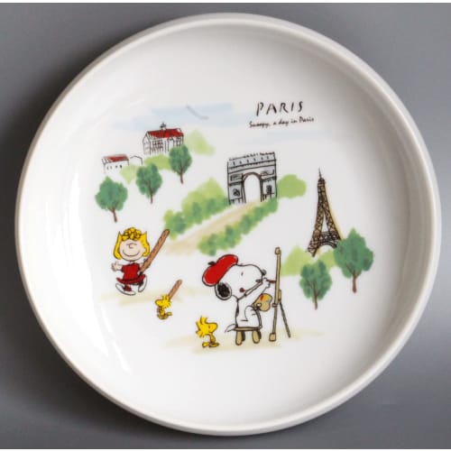 Shimizu Ceramics London & Paris Snoopy Easy-to-Scoop Bowls (Set of 2)