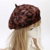 French Style Soft Beanie Hat Berets for Women French Hat Leopard Print Hat Beret